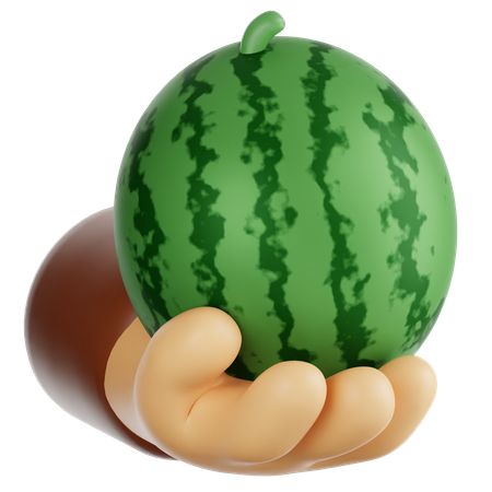 Holding Watermelon  3D Icon