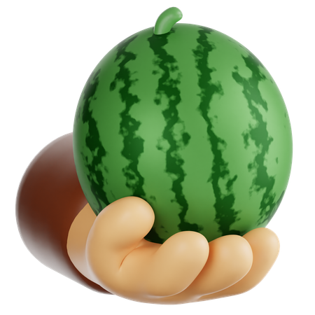 Holding Watermelon  3D Icon