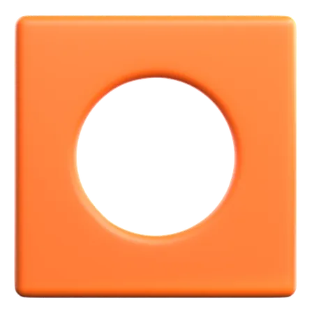 Hole Cube Geometric Shape  3D Icon