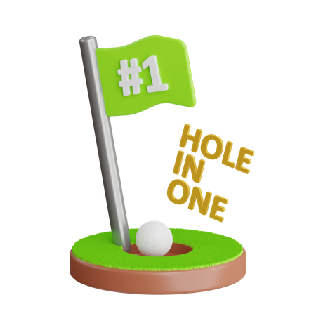 Hole In One  3D Icon