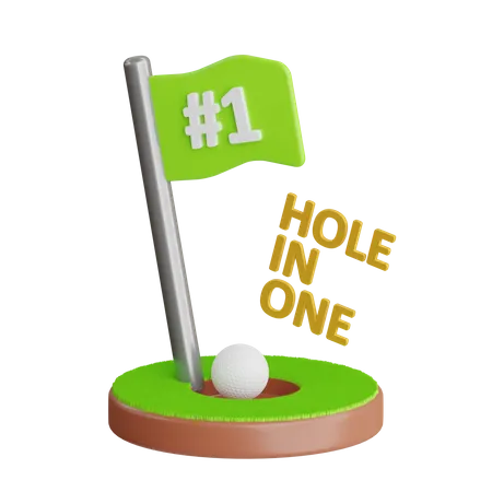 Hole In One  3D Icon