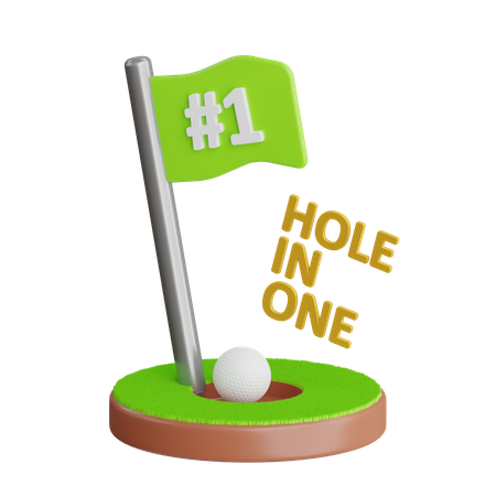 Hole In One  3D Icon