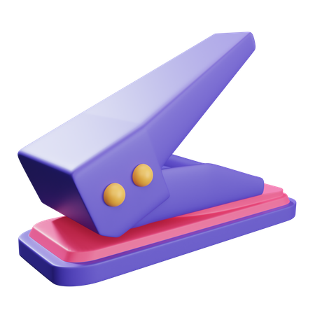 Hole Punch  3D Illustration