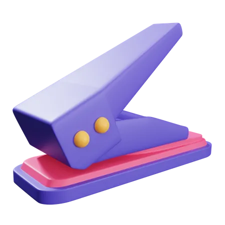 Hole Punch  3D Illustration