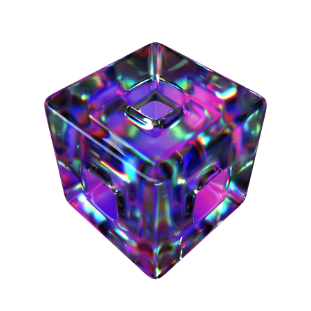 Holed Cube  3D Icon
