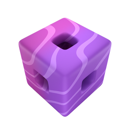 Holed Cube  3D Icon