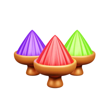 Holi Color  3D Icon