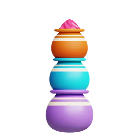 Holi Color  3D Icon