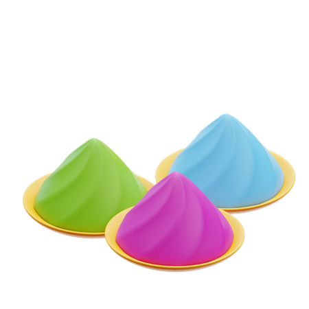 Holi Colours 3D Icon