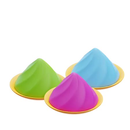 Holi Colours 3D Icon