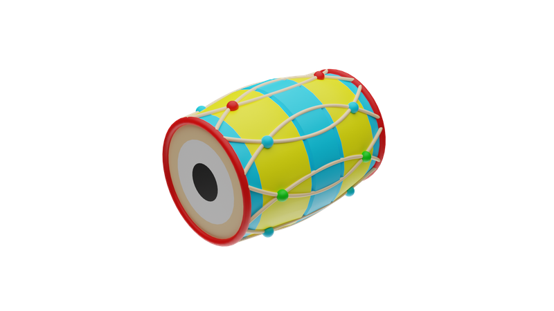 Holi drums  3D Icon