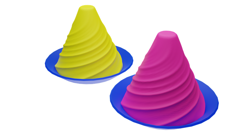 Holi dry colors  3D Icon