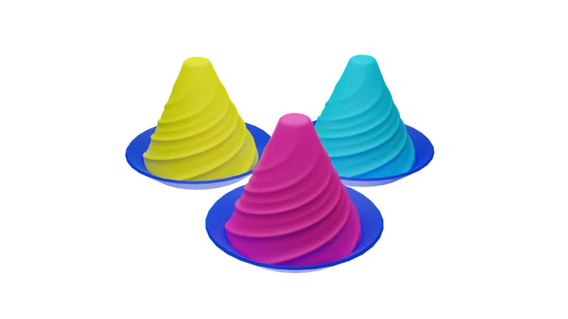 Holi dry colors  3D Icon