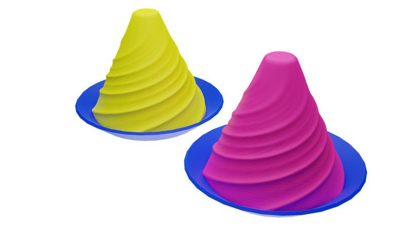 Holi dry colors 3D Icon