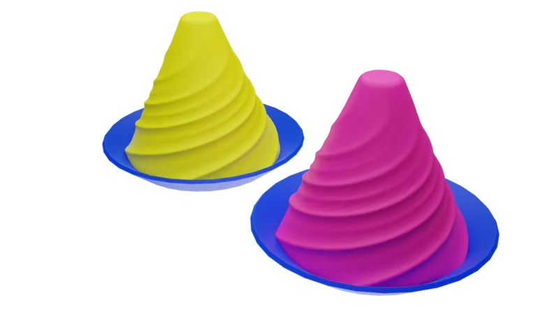 Holi dry colors 3D Icon