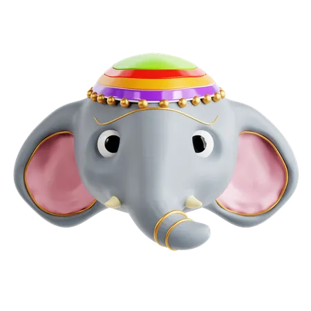 Elefante holi  3D Icon