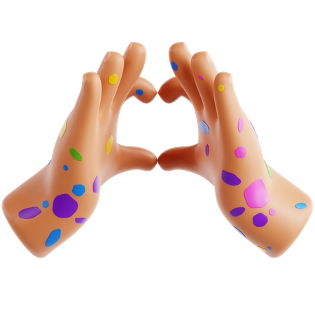 Holi Hand  3D Icon