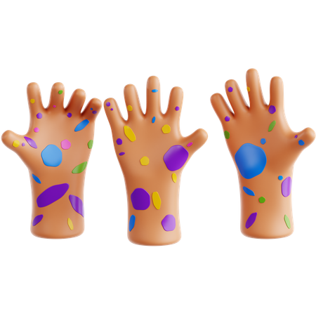 Holi Hand  3D Icon