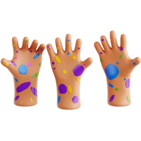 Holi Hand  3D Icon