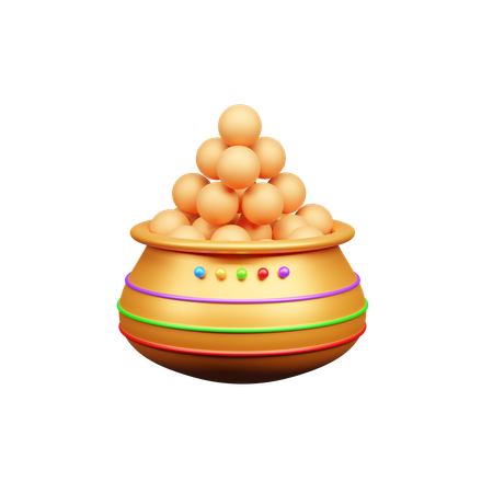 Holi Ladoo  3D Icon