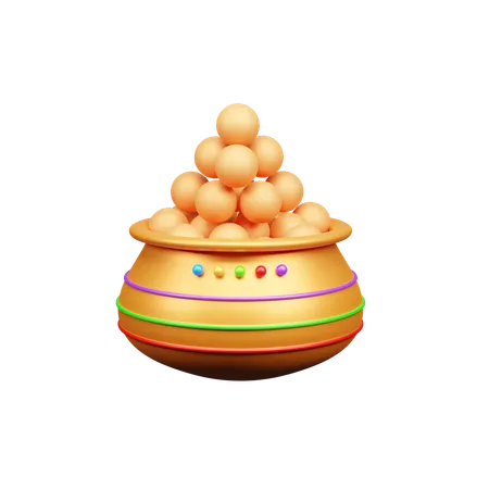 Holi Ladoo  3D Icon