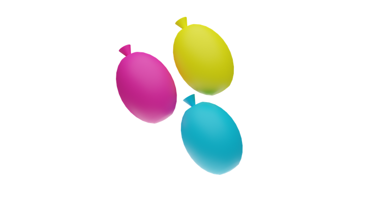 Holi-Wasserballon  3D Icon
