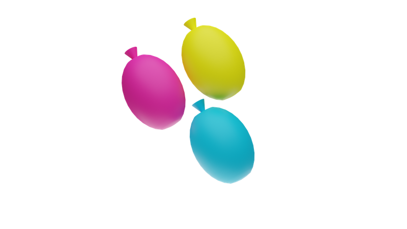 Holi water balloon  3D Icon