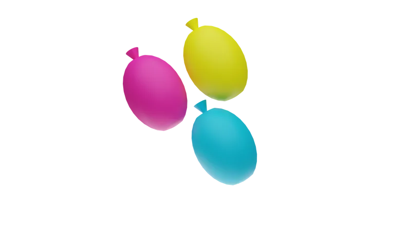 Holi water balloon  3D Icon