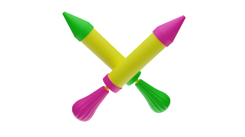 Holi water guns  3D Icon