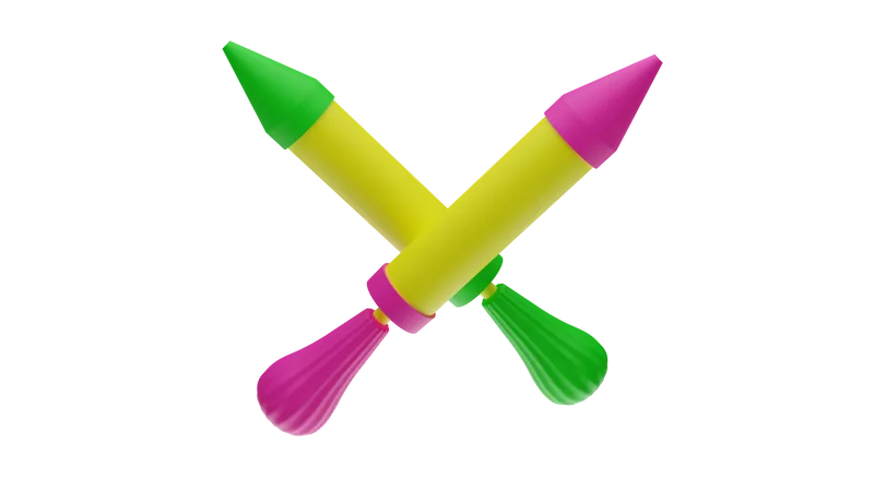 Holi water guns  3D Icon