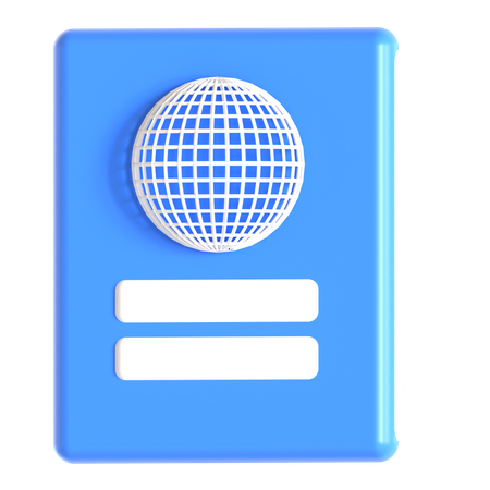 Holiday Passport  3D Icon