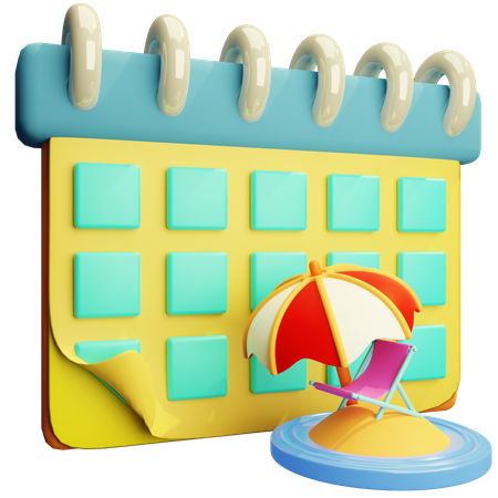 Holiday Plan  3D Icon