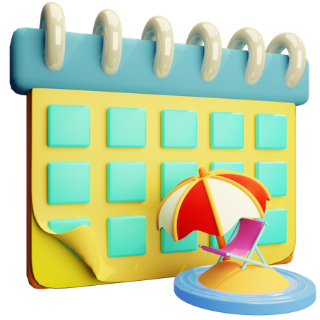 Holiday Plan  3D Icon