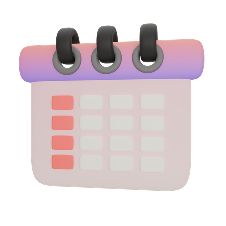 Holiday Schedule  3D Icon