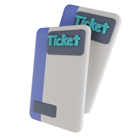 Holiday Ticket  3D Illustration