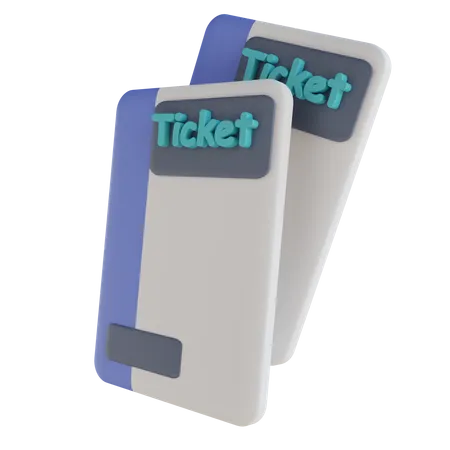 Holiday Ticket  3D Illustration