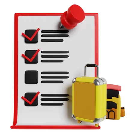 Holiday Travel Checklist  3D Icon