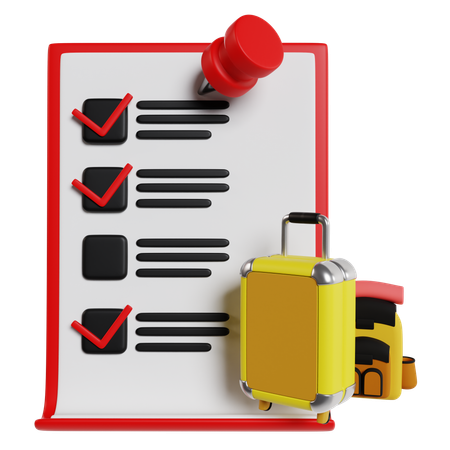 Holiday Travel Checklist  3D Icon