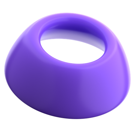 Hollow Bowl Abstract Shape  3D Icon