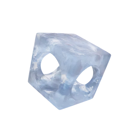 Hollow Cube Abstract Shape  3D Icon