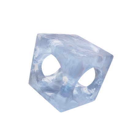 Hollow Cube Abstract Shape  3D Icon