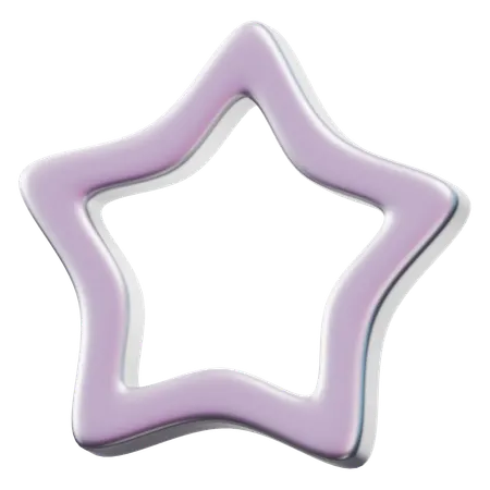 Hollow Star  3D Icon