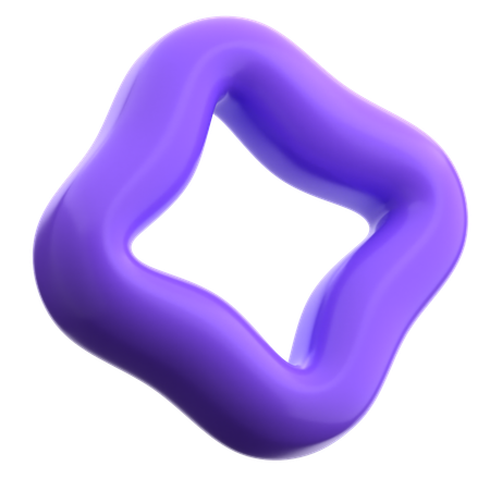 Hollow Star Abstract Shape  3D Icon