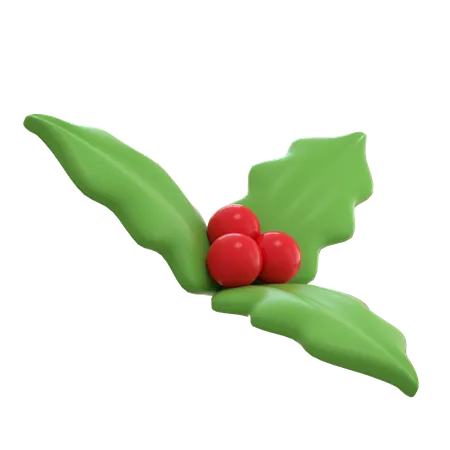 Holly Christmas  3D Icon