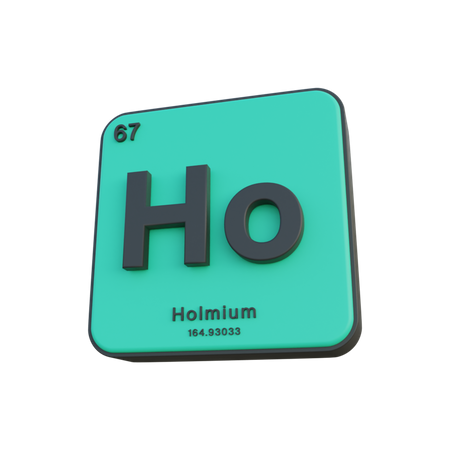 Holmium  3D Illustration