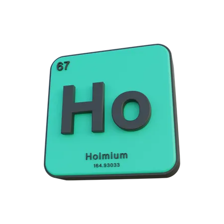 Holmium  3D Illustration