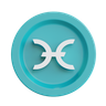 holo crypto coin 3d logo
