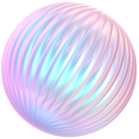 Holografische strukturierte Kugel  3D Icon