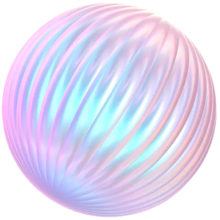 Holografische strukturierte Kugel  3D Icon