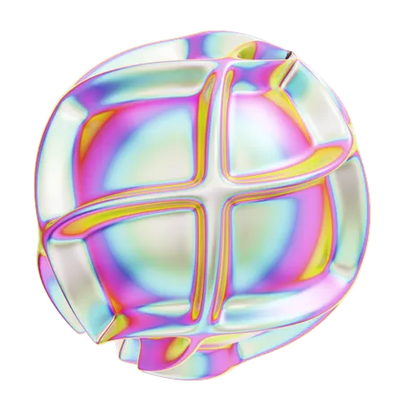 3 D Rendering Hologram Geometric Line Sphere 3D Icon
